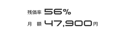 残価率56% 月額47,900円